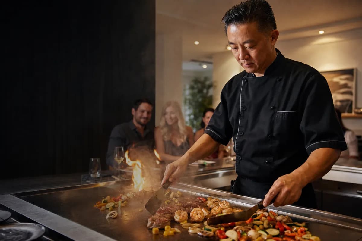 Chef particular e teppanyaki live teppanyaki chef service
